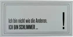 Dekoschild Wording aus Eisen