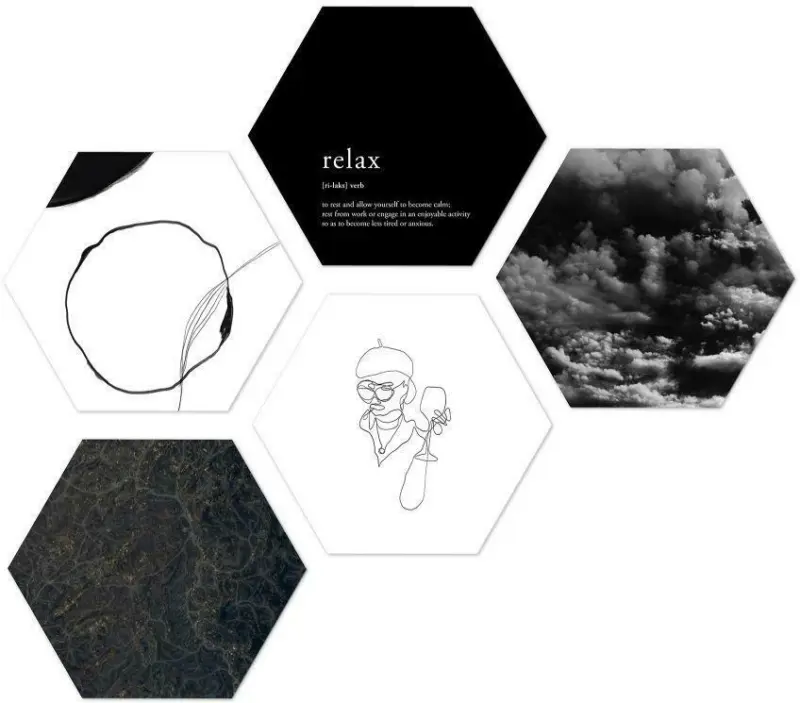 Bild Hexagon, 5er Set