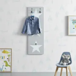 GARDEROBENPANEEL in grau/weiß 'Arianna'