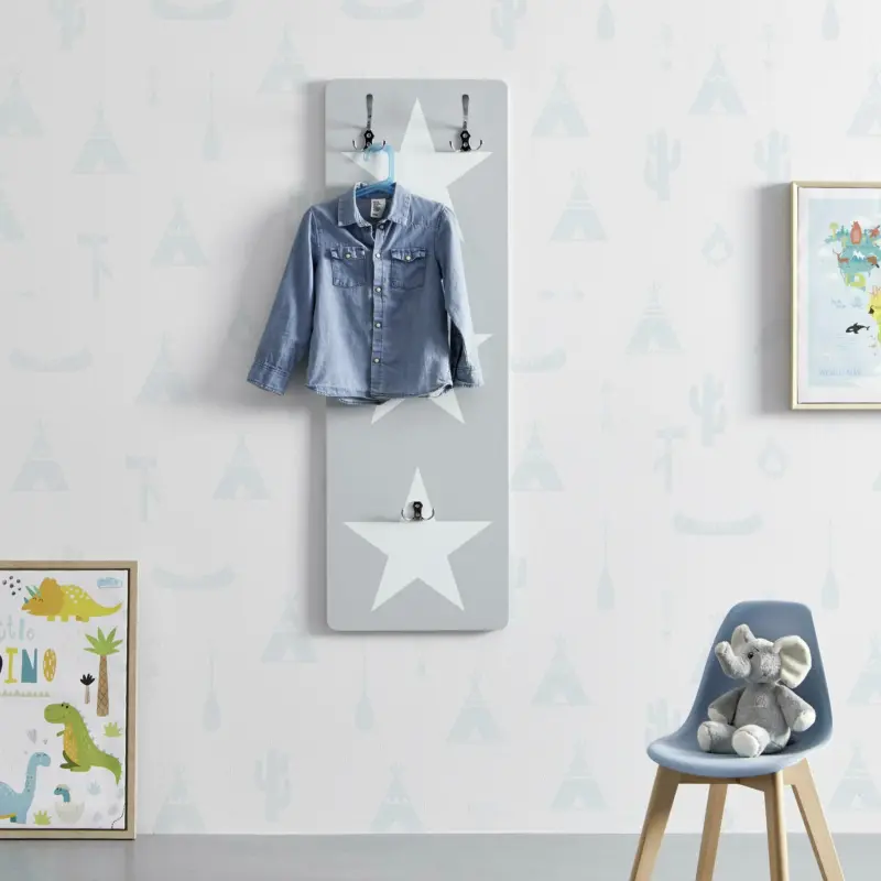 GARDEROBENPANEEL in grau/weiß 'Arianna'