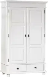 Drehtürenschrank 'Danz', aus Kiefer, weiss