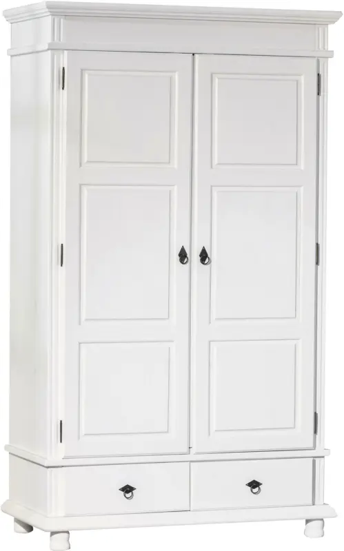 Drehtürenschrank 'Danz', aus Kiefer, weiss