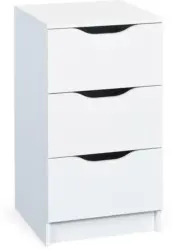 Nachtkästchen 'West 3', weiss