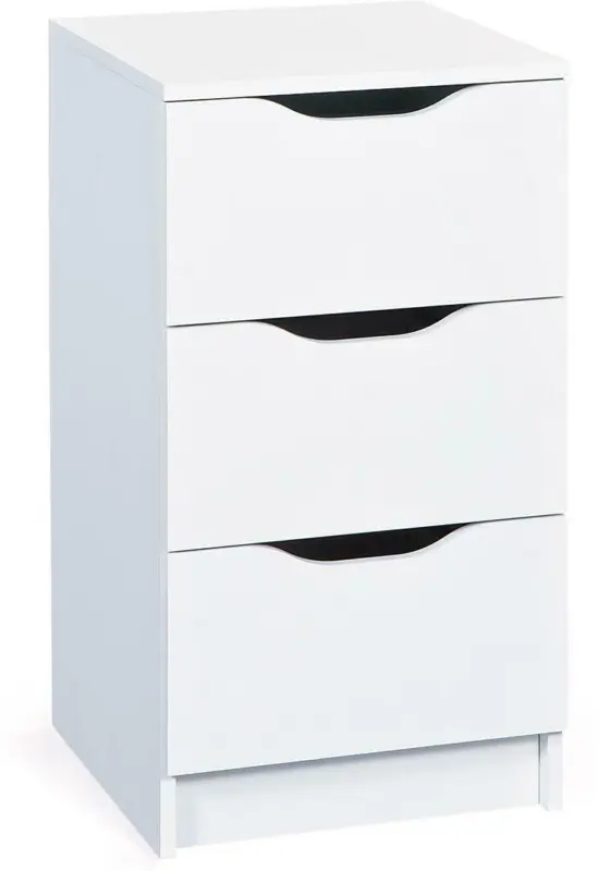 Nachtkästchen 'West 3', weiss