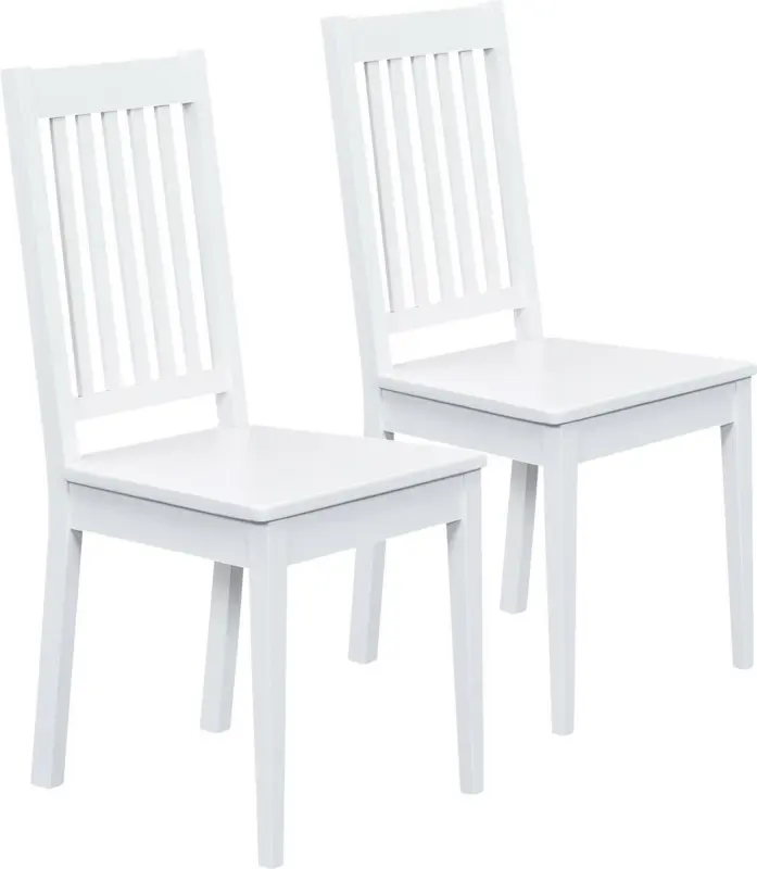 Stuhl-Set 'Westerland' , 2-er Set, aus Buche, weiß