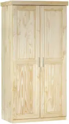 Drehtürenschrank 'Leon' , aus Kiefer , natur