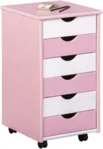 mömax Rollcontainer in Rosa/Weiß