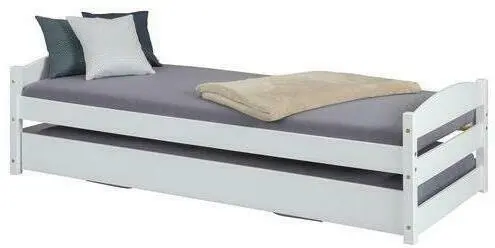 Bett 'Vindas' , aus Kiefer , weiß