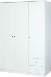 Kleiderschrank 'Marieka' , aus Kiefer, weiß