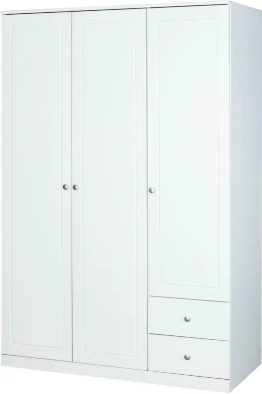 Kleiderschrank 'Marieka' , aus Kiefer, weiß