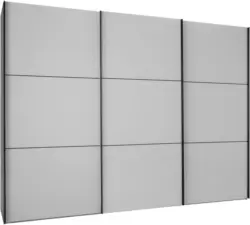 Schwebetürenschrank in Grau