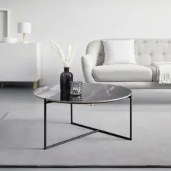 Couchtisch 'Nila', Ø ca.79,5cm, aus Marmor
