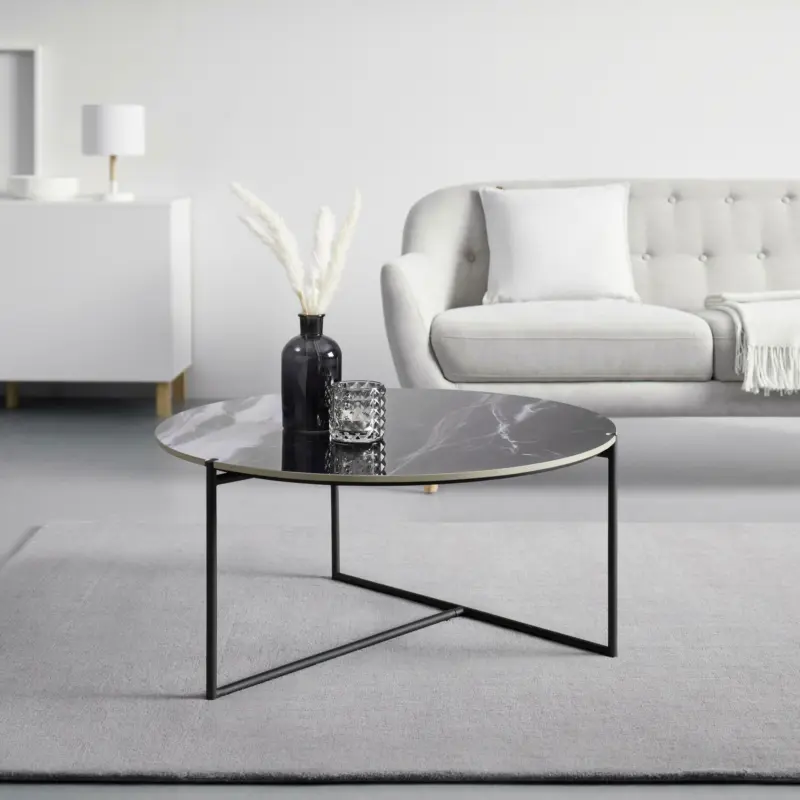 Couchtisch 'Nila', Ø ca.79,5cm, aus Marmor