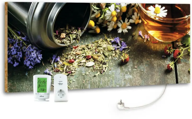 Infrarot-Heizpaneel Flower mit Thermostat