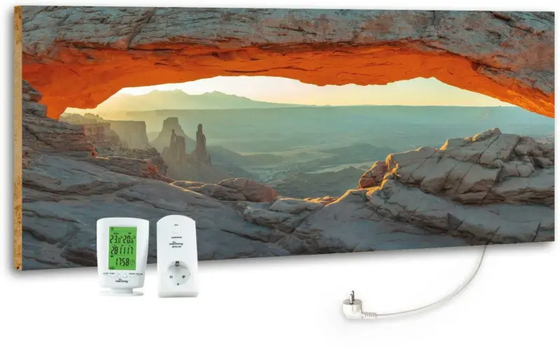 Infrarot-Heizpaneel Mountain View m. Thermostat