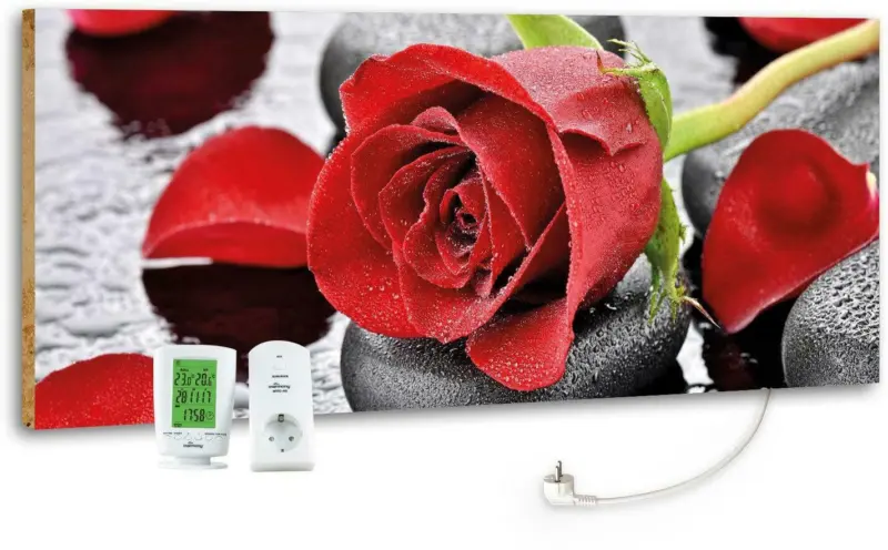 Infrarot-Heizpaneel Red Rose mit Themostat