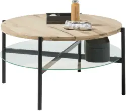 Couchtisch 'Shane' , ca ø 77cm, aus Eiche