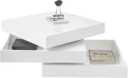 Couchtisch 'Seattle' , ca 70x70 cm, weiß