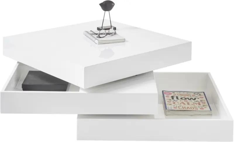Couchtisch 'Seattle' , ca 70x70 cm, weiß