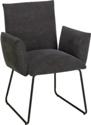 Armlehnstuhl in Anthrazit/Schwarz