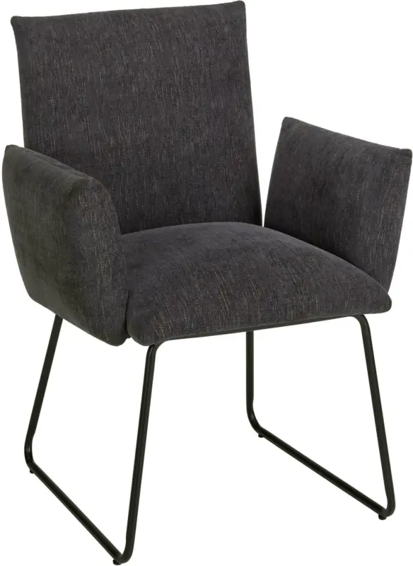 Armlehnstuhl in Anthrazit/Schwarz