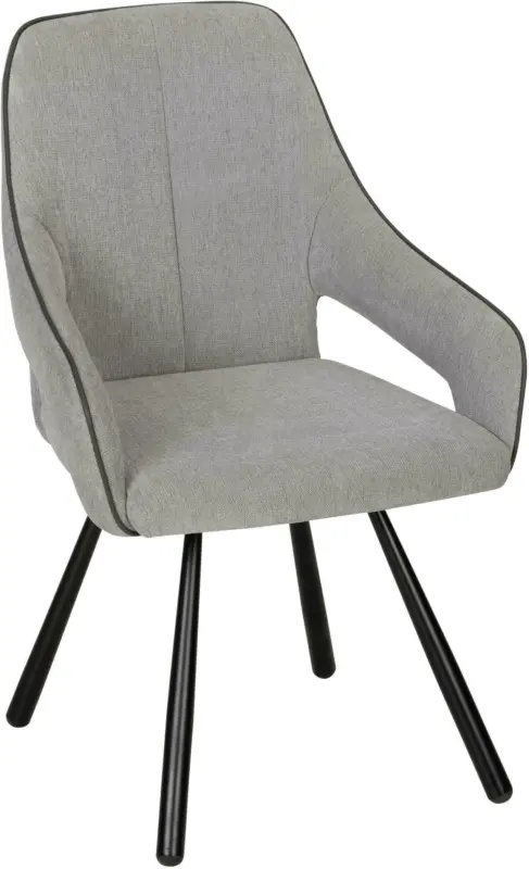 Armlehnstuhl in Grau/Schwarz