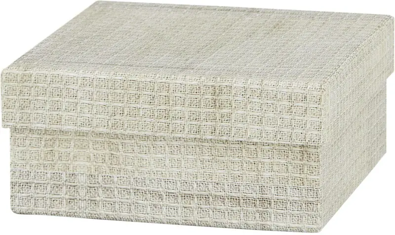 Geschenkbox Dunes in Beige ca. 12x12x5,5cm