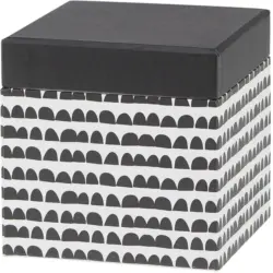 Geschenkbox Square in Schwarz/Weiß