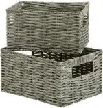 mömax Korbset Vien in Grau, 2-teilig