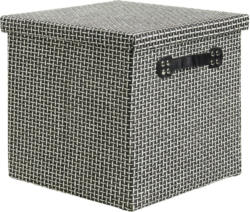 Box mit Deckel Foldable in Schwarz/Weiß