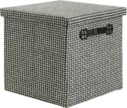 Box mit Deckel Foldable in Schwarz/Weiß