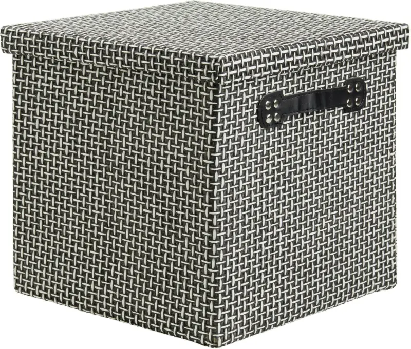 Box mit Deckel Foldable in Schwarz/Weiß