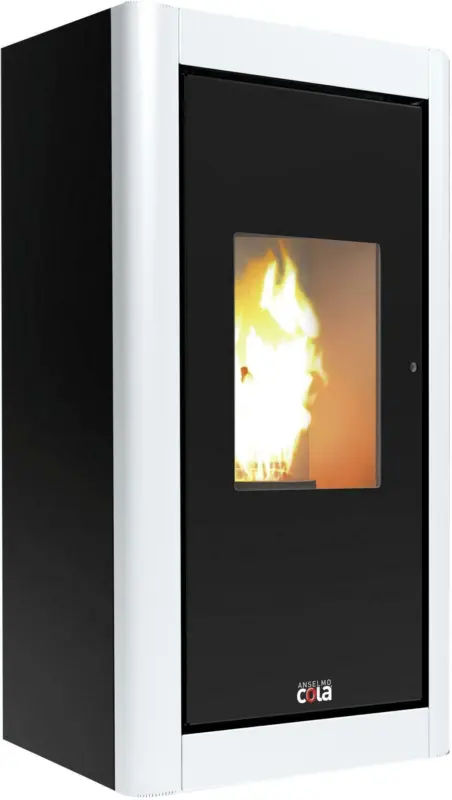 Kaminofen 76456W in Schwarz/Weiß