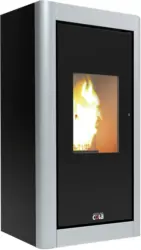 Kaminofen 76458P in Schwarz/Perlmutt