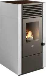 Kaminofen Poly in Weiß