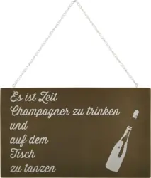 Dekoschild Reimi in Weiß/Gold