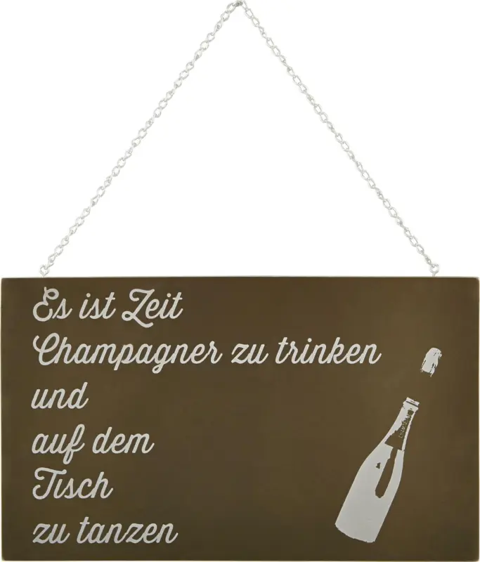 Dekoschild Reimi in Weiß/Gold