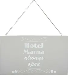 Dekoschild Reimi in Grau/Weiß