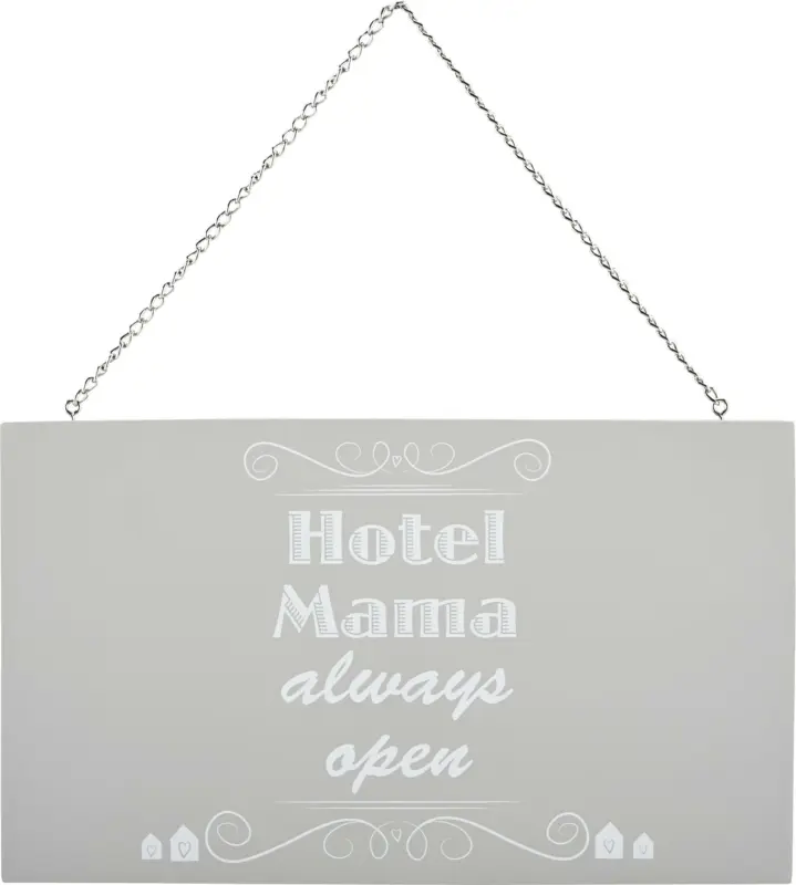 Dekoschild Reimi in Grau/Weiß