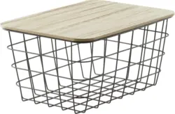 Dekokorb Industrial aus Metall/Holz