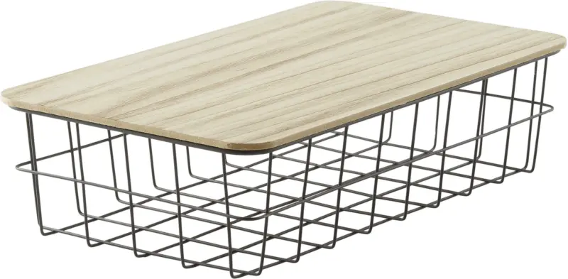 Dekokorb Industrial aus Metall/Holz