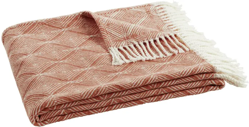 Decke Samira in Natur/Orange ca. 130x170cm