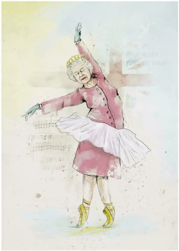 Postkarte Junique in Bunt