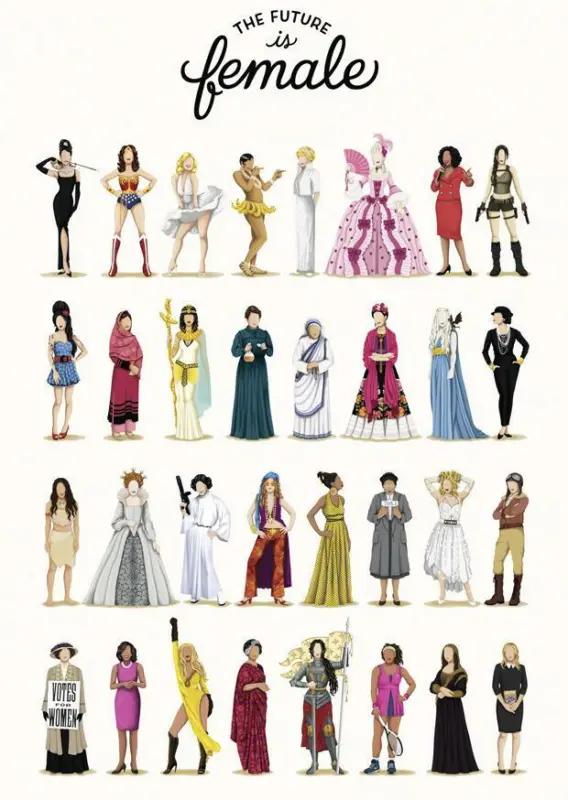 Postkarte Junique in Bunt