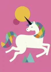 Postkarte Junique in Bunt