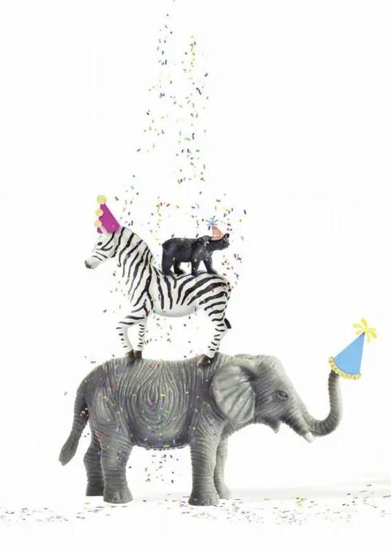 Postkarte Junique in Bunt