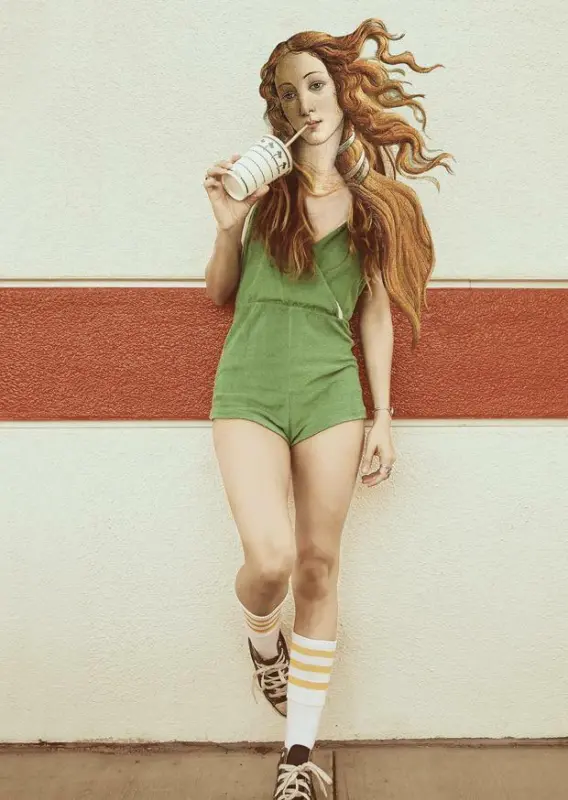 Postkarte Junique in Bunt