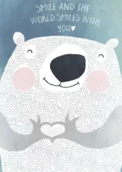 Postkarte Junique in Bunt