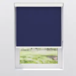 Verdunklungsrollo in Blau ca. 80x175cm