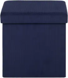 Sitzbox Cord aus Kord in Dunkelblau